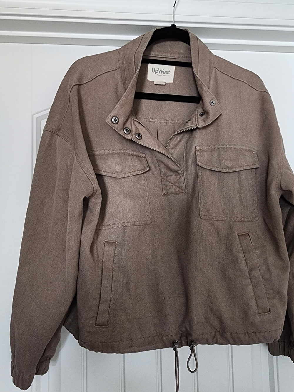 UpWest Taupe Pullover Anorak Jacket